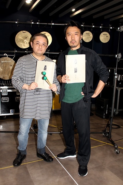 ▲劇伴作曲家・増田俊郎さん（左）とギンコ役・中野裕斗さん（右）