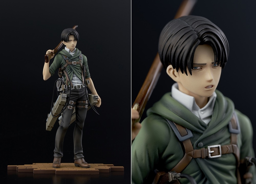 『進撃の巨人』リヴァイが銃を掲げた姿でフィギュア化