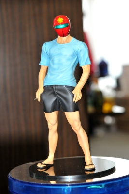 会場で受注を行なった『ソフトステージ 天体戦士サンレッド レッドさん』。(C)くぼたまこと/スクウェアエニックス・フライングドッグ