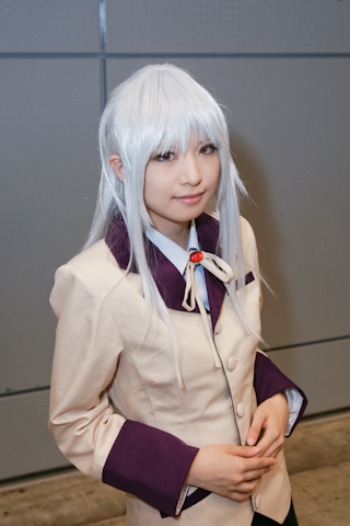 CN：アイさん<br>キャラクター：奏（天使）（『Angel Beats!』）<br>「今日、暑い！」