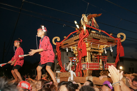こちらは土師祭伝統の千貫神輿