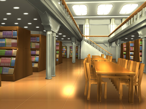 背景：図書室