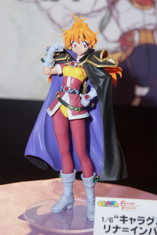 ボークスブースに展示されていた、塗装不要のフルカラーガレージキット“キャラグミン”。こちらは発売済の『スレイヤーズ』リナ。