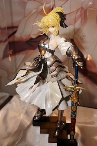 ボークスブースで受注していた『Fate/unlimited codes』セイバー・リリィ。1/4スケールの大迫力！
