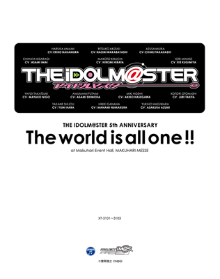 <b>『THE IDOLM＠STER 5th ANNIVERSARY The world is all one !! Blu-ray BOX』（完全初回限定生産）</b><br>発売日：2011年3月16日<br>価格：19800円（税込）<br>品番：XT-3101～03