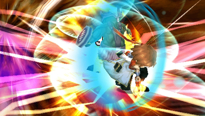 トレーネの阿修羅覇凰拳が敵を打ち抜く