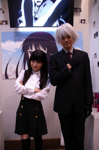 最終回を向かえたばかりの『妖狐×僕SS』コーナーでは、白鬼院凜々蝶と御狐神双熾のコスプレをしたスタッフがお出迎え。