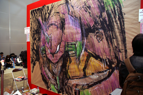 こちらのエヴァ初号機のイラストは、絵師・工藤綾氏が生で作画したもの！