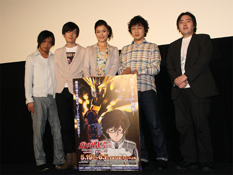 写真左から浪川さん、内山さん、甲斐田さん、古橋監督、福井氏