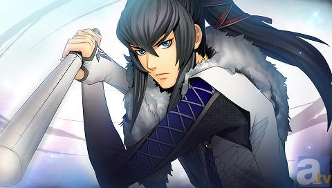 袋竹刀を構え、御前試合に挑む蘭丸。鋭い視線、その先にいる相手は――?