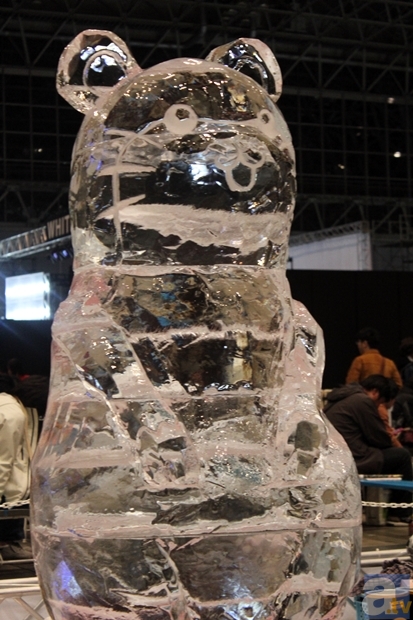 ▲完成した氷像がドドン!