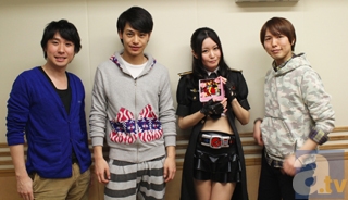 ▲2月8月放送終了後。<br>左から鈴村健一さん、小澤亮太さん、吉住絵里加さん（KRGS）、神谷浩史さん