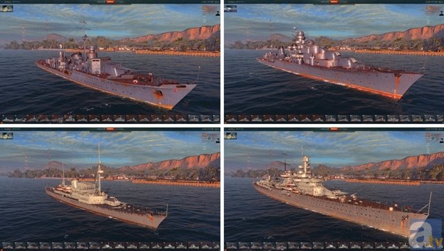 <b>▲追加された「ソ連駆逐艦」と「ドイツ巡洋艦」。これに加えて、2015年12月には霧の艦隊が参戦し、海戦はどんどん激化する！</b>