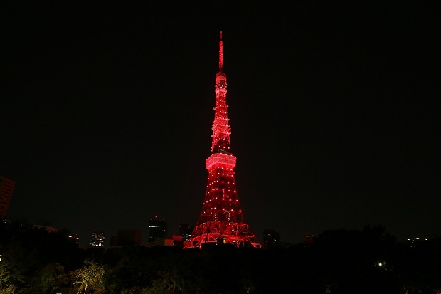 ▲東京タワーライトアップの様子