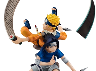 『NARUTO -ナルト-』コミックス17巻の表紙イラストのナルトとサスケを再現したフィギュアが登場!
