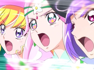 『魔法つかいプリキュア!』第49話より先行場面カット到着! プリキュアたちが起こす奇跡の力!
