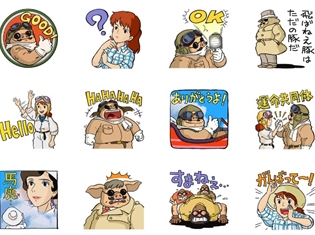 ジブリ映画『紅の豚』が公式LINEスタンプに! 「飛ばねぇ豚は、ただの豚だ。」など、名台詞も登場