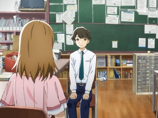 オリジナルTVアニメ『月がきれい』第5話より、WEB予告&先行場面カットが到着! 周囲に秘密で付き合い始めたものの、何をすればいいのか戸惑う2人は――?