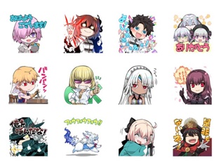 『Fate/Grand Order』(FGO)の公式LINEスタンプ第2弾が登場! サーヴァントたちがかわいいデフォルメイラストに!