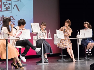 ファッションチェックされる千葉翔也さんに、東山奈央さんは名司会ぶりを発揮!『ようこそ実力至上主義の教室へ』先行上映会で、声優陣が実力測定に挑む!!