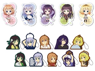 『ご注文はうさぎですか??』ココア、チノ、リゼ、千夜、シャロのトレーディングラバーストラップ&アクリルクリップが現在予約受付中!