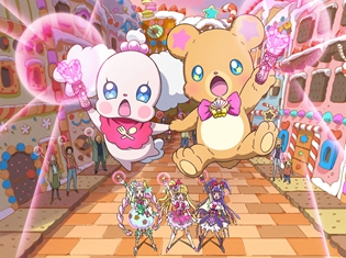 『映画キラキラ☆プリキュアアラモード』に『魔法つかいプリキュア!』のキュアミラクル&キュアマジカル&キュアフェリーチェそしてモフルンがカメオ出演!