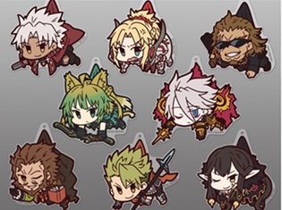 『Fate/Apocrypha』つままれシリーズ第2弾登場! 赤のセイバーたちサーヴァントやシロウ・コトミネ、獅子劫界離がキーホルダー&ストラップに!