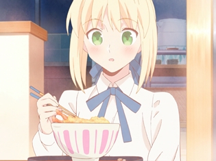 アニメ『衛宮さんちの今日のごはん』PV&配信情報が公開! 士郎の料理シーンだけでなく、セイバーの幸せそうな表情にも注目!