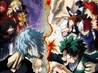 『僕のヒーローアカデミア』第3期、馬越嘉彦氏によるキービジュアル解禁! 雄英高校vs敵<ヴィラン>連合の激闘を予感させる一枚に