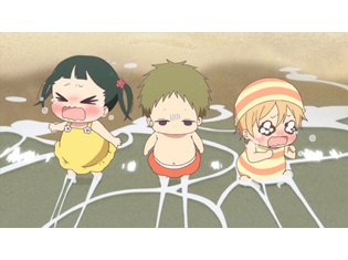 『学園ベビーシッターズ』第9話より先行場面カット公開! 海に入るのが怖い虎太郎! そして鷹は、隼とケンカして大泣き!?