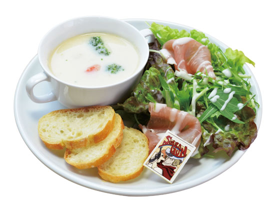 ▲オニヤテ牧場 特製サノバガンシチュー SON OF A GUN LUNCH ver.：ランチタイム限定／800円