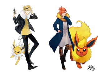 『ポケモン』サンダースとブースターのオリジナルトレーナー公開! “プロジェクトイーブイ応援企画”が実施中!