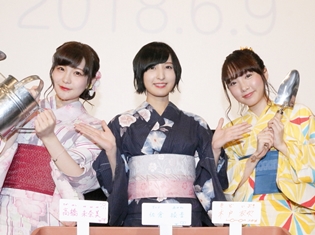 『あさがおと加瀬さん。』初日挨拶で高橋未奈美さん、佐倉綾音さん、木戸衣吹さんが“あさがおの種蒔き”でヒット祈願