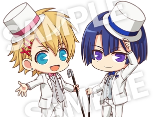「鈴村&下野のうた☆プリ放送局」過去音源全50回を収録したMEMORIAL BOXの描きおろしジャケットイラストが到着!アニメイト特典は真斗&翔の缶バッジ